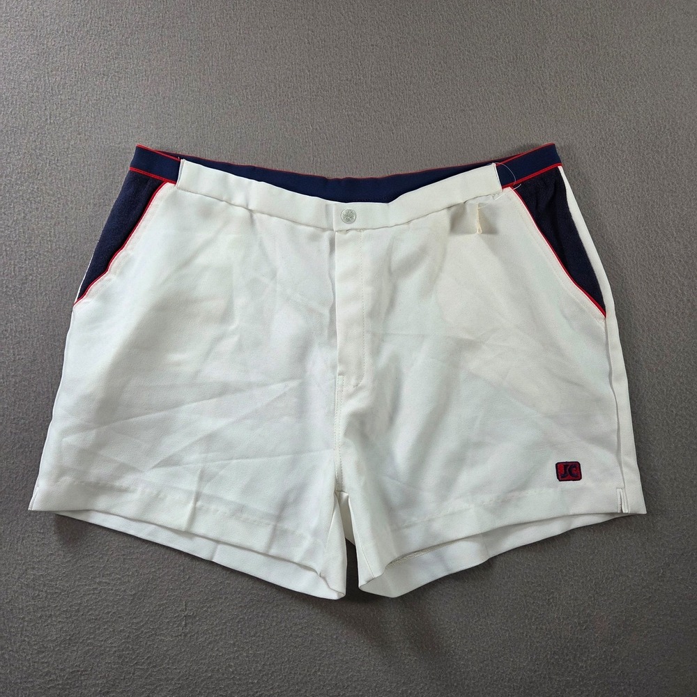 Vintage Jimmy Connors Robert Bruce Shorts Mens 38 White Tennis NEW Athletic